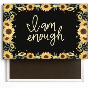 Sunflower 'I Am Enough' Fridge Magnet